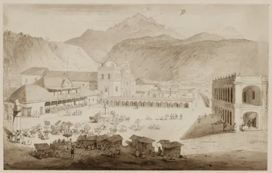 Ville de Quezaltenango, Amérique centrale, 1840